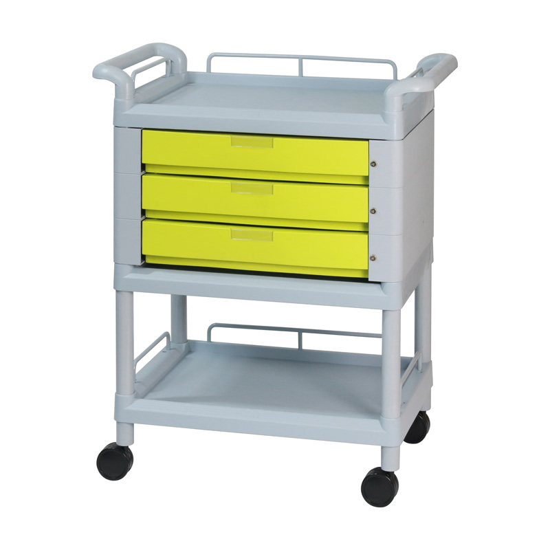 구로메디칼 > 간호비품(Nursing Appliance)  > 플라스틱유틸리티카트(Plastic Utility Cart)  > 대경카트 DKCT-DC205R(그레이) 웨건 왜건 드레싱카트 의료용카트 드레싱카 응급카트 병원카트