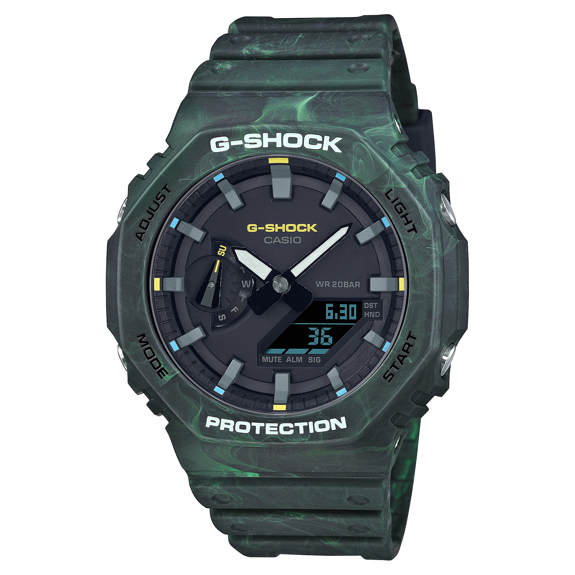 카시오워치스 > G-SHOCK  > GA  > GA-2100FR-3A 카시오 손목 시계
